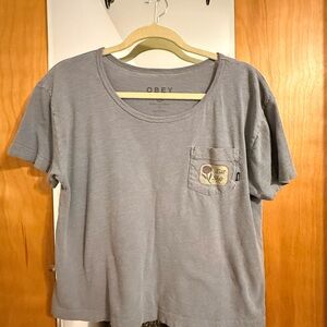 Obey T-Shirt with Floral Graphic